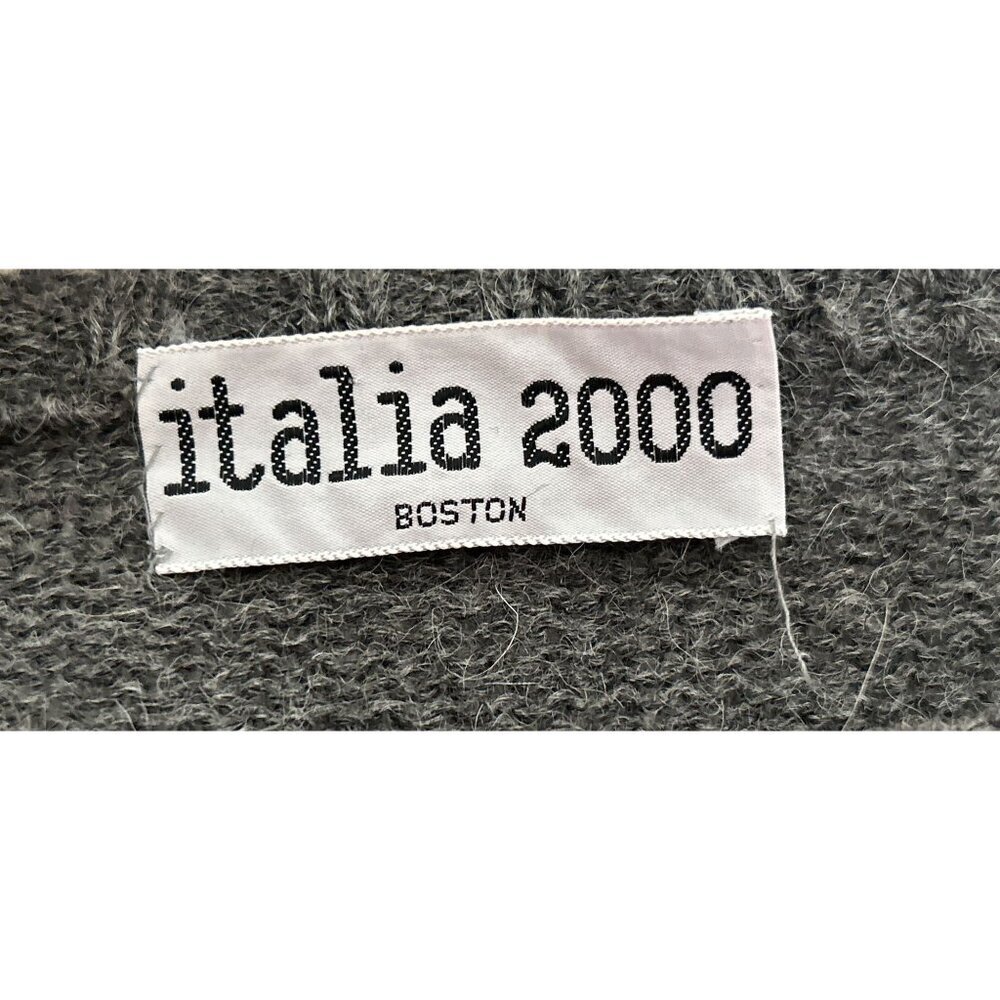 Italia 2000 Gray Patchwork Wool Knit Sweater With… - image 5